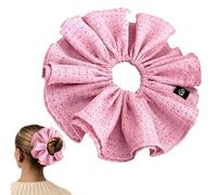 JazSwirl Oversized Scrunchie for Women, 9.4 In Jumbo Hair Scrunchie Extra Large Big Scrunchies for Thick Hair, XL Large Hair Scrunchies for Ponytails Buns, Giant Oversized Hair Accessories (Pink)
