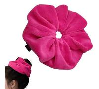 JazSwirl Oversized Scrunchie for Women, 9.8 In Pink Jumbo Hair Scrunchie Extra Large Plush Big Hair Scrunchies for Thick Hair, XL Large Hair Scrunchies for Ponytails, Giant Oversized Hair Accessories