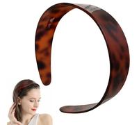 JazSwirl Tortoise Shell Headband for Women, French Tortoise Headbands Wide 1.4 Inch Tortoiseshell Headband for Brown Acrylic Cheetah Hairband Leopard Print Headbands for Women Stylish Hair Accessory