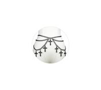 JAZTAKU Punk Cross Waist Chain Belt Gothic Belt Chain Y2k Waist Chain for Women Emo Grunge Accessories, M, Non-Precious Metal, No Gemstone