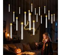 Jaztral Floating Candles with Magic Wand Remote, 20Pcs Flameless Candles LED Taper Candles with Flickering Warm Light Battery Operated for Halloween Christmas Birthday Wedding Party Decorations