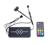 Jazuaiao ARGB Controller 4Pin PWM 5V 3Pin ARGB Cooling Fan Remote Control for Case Radiator 5V Cooling Fan Adapter Control