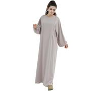Jazvano Nursing Gown Dress for Muslim Women Breastfeeding Friendly Robe Closure Maternity Clothing Islamic 1pc Robe, Taro colours, XS-S