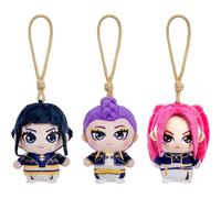 Jazwares KPop Demon Hunters 3-Pack 4-inch Clip-On Plush - Rumi, Mira, Zoey