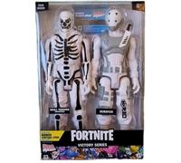 Jazwares Large Fortnite Duo Mode Victory Series Articulated Action Figures With Codes - (Skull Trooper & Scratch 12" 30cm Twin Pack)