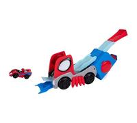 Jazwares MARVEL Spidey and His Amazing Friends Transforming Hauler Raceway - 9-Inch Vehicle and Trackset with Exclusive Amazing Metal
