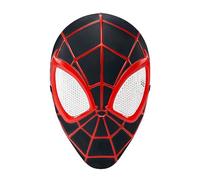 Jazwares Marvel Youth Miles Morales Mask - 3D Plastic Mask with Elastic Strap Standard Black