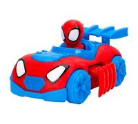 Jazwares Marvel's Spidey and his Amazing Friends - Web Action Speedsters- Spider-Man Feature Vehicle - Web Action Speedsters with Spidey Figure, Action Toy Car for Kids