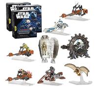 Jazwares Star Wars Micro Galaxy Squadron Speeder Mystery Box Set, 3-Pack - Series 4 - Receive 3 of 5 Assorted Collectible Mini Vehicles & Figures - Great Gift for Kids, Boys, Girls, & Adults - Age 8+