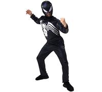 Jazwares VENOM Marvel Spider-Man Boys Halloween Cosplay Costume, Size JUNIOR/TEEN with Padded Jumpsuit and Fabric Mask