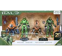 Jazwares World of Halo 20th Anniversary Collection Action Figures & Vehicle Sets (Master Chief + Grunt 4 Pack (4 inch))