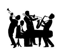 Jazz Band Metal Wall Art, Musical Jazz Group Wall Hanging Artwork Decoration, Music Studio Metal Wall Silhouette Sculpture