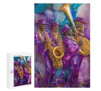 Jazz Band Painting Artwork-1, 1000 PCS Challenging Puzzle for Adults, Weekend Puzzle Project, for Relaxing Solo Or Group Play