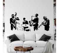 Jazz Band Wall Stickers, Music Vinyl Stickers, Instruments, Home & Office Jazz Art Wall Decals