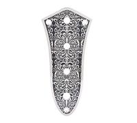 Jazz Bass Guitars Volume Control Plate Replacement Part Silver Black for Music Performance,Locks and Accessories