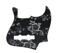 Jazz Bass Pickguard Upgrade 3D Printed Plastic Fits USA/Mexican 4 String Jazz Bass Flower Pattern Electric Guitar Parts (Color 3)