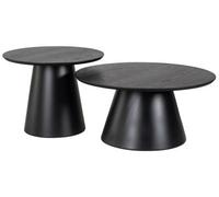 Jazz Black 2 Tier Round Coffee Tables