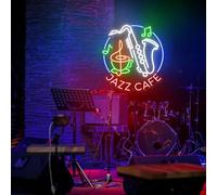 Jazz Cafe Neon Sign: Custom LED Wall Decor