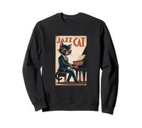 Jazz Cat - Classy Piano-Playing Cat Sweatshirt