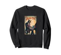 Jazz Cat - Classy Piano-Playing Cat Sweatshirt