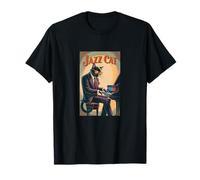 Jazz Cat - Classy Piano-Playing Cat T-Shirt