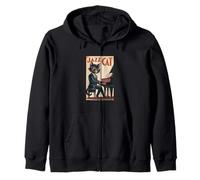Jazz Cat - Classy Piano-Playing Cat Zip Hoodie