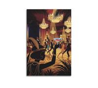 Jazz Club Scene Wall Art, Vintage Party Decor for Living Room And Bar Area Artistic Wall Mural Modern Hanging Decor Poster08x12inch(20x30cm)