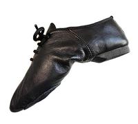 Jazz Dance Shoes Jazz Shoes Modern Stage Dance for Women - Rubber Split Sole - Black Leather Jazzy (Size 6 UK Women)