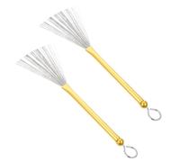Jazz Drum Brush 1 Pair Steel Picks Universal Brush | Adjustable Retractable Design, Portable Build, Suited to Percussion Instruments and Jazz Drums