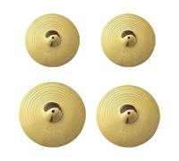 Jazz Drum Crash Cymbal Hi Hat Cymbals Accessories Golden Parts Alloy Drum Cymbals Professional for Drum Kit Novices Beginners, 14.14.16.18 Inch