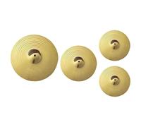 Jazz Drum Crash Cymbal Hi Hat Cymbals Accessories Golden Parts Alloy Drum Cymbals Professional for Drum Kit Novices Beginners, 14.14.16.20 Inch