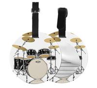 Jazz Drum Print 1/2pcs Luggage Tag Suitcase Luggage Hanging Name Tag Luggage Tags with Labels Travel Bags Tags PVC