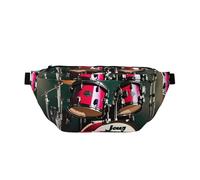 Jazz Drum Print Crossbody Fanny Pack With Adjustable Strap Waist Bags Hip Pack For Traveling Running Hiking