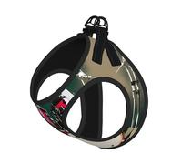Jazz Drum Print Dog Harness Leash Set Reflective Pet Harness Puppy Vest Suitable Dogs Cats Small Breeds
