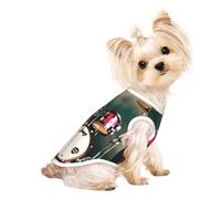 Jazz Drum Print Dog Shirt Summer Pet T-Shirts Stretchy Cats Dogs Tee Shirt Sleeveless Tank Top Dog Vest