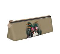 Jazz Drum Print Stylish Triangular Pencil Case Pouch for Large-Capacity Stationery Organizer