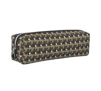 Jazz Drum Print Unisex Pencil Case Pouch Office Travel Stationery Organizer Storage Bag