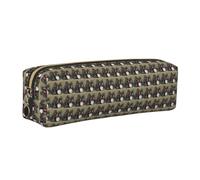 Jazz Drum Print Unisex Pencil Case Pouch Office Travel Stationery Organizer Storage Bag