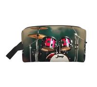 Jazz Drum Print Zipper Storage Bag, Travel Accessories, toiletries Bag, Portable toiletries Bag