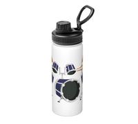 Jazz Drum Printing Print 18oz Sports Insulated Kettle Versatile Travel Bottle for Basketball Outdoor