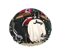 Jazz Drum Reusable Shower Cap For Women, Double Waterproof Layer Shower Cap, Hair Care Essential