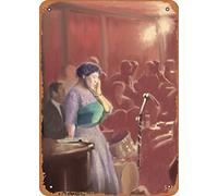 Jazz Ella Jane Fitzgerald Metal Tin Sign Poster Vintage Art Wall Decor 12 x 8 inch