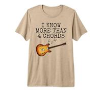 Jazz Guitar, I Know More Than 4 Chords, Guitarist Sarcasm Premium T-Shirt