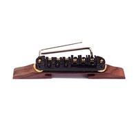Jazz Guitar Rosewood Bridge With Roller Option Adjustable (Black)