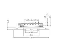 Jazz Guitar Rosewood Bridge with Saddles