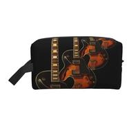 Jazz GuitarLarge Capacity Cosmetic Organizer，Travel Makeup Bag for Women