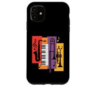 Jazz Instruments Saxophone Piano Trumpet Trombone Case for iPhone 11