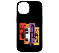 Jazz Instruments Saxophone Piano Trumpet Trombone Case for iPhone 14