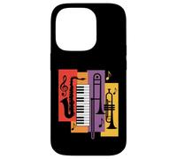Jazz Instruments Saxophone Piano Trumpet Trombone Case for iPhone 14 Pro