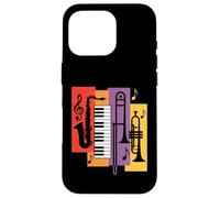 Jazz Instruments Saxophone Piano Trumpet Trombone Case for iPhone 16 Pro